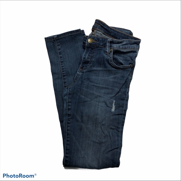 KUT Diana Skinny Distressed Low Rise Stretch Jeans - Picture 2 of 16